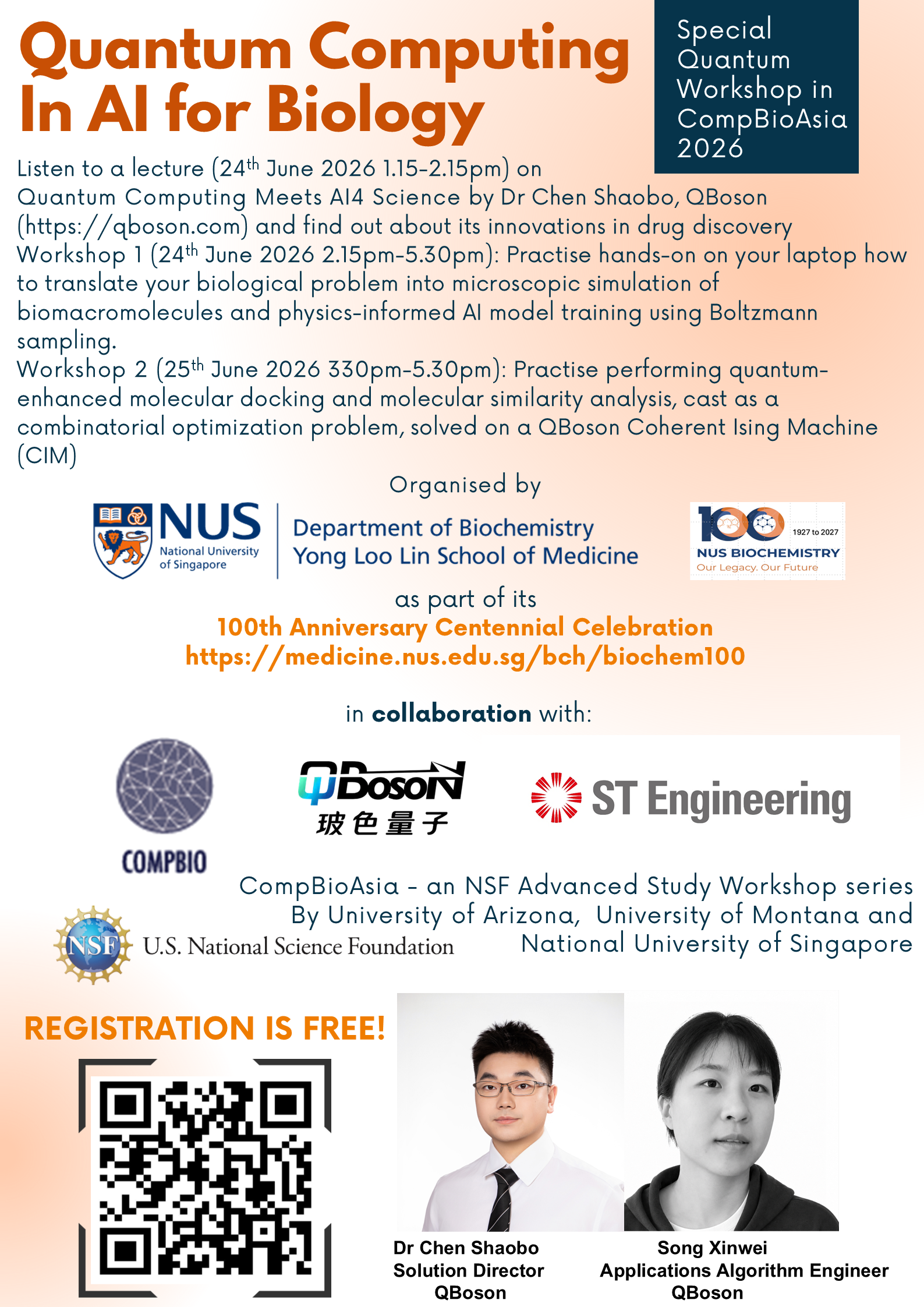 QBoson Workshop: Quantum Computing in Biology - Department of ...
