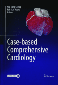 Cover of 'Case-based Comprehensive Cardiology' by Yeo Tiong Cheng and Poh Kian Keong.