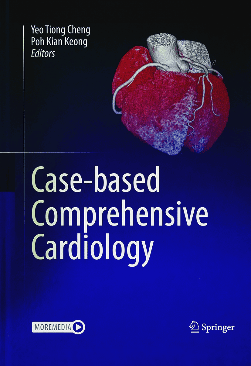 Cover of 'Case-based Comprehensive Cardiology' by Yeo Tiong Cheng and Poh Kian Keong.