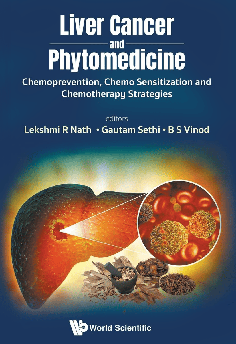 Book cover on liver cancer, phytomedicine, chemo strategies, and chemotherapy.