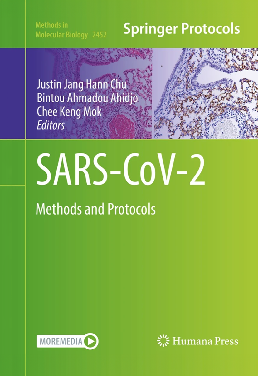 Book cover of SARS-CoV-2 Methods and Protocols by Springer and Humana Press.