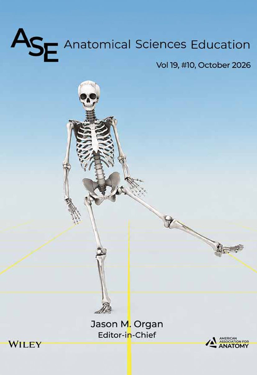 Skeleton dance pose on blue gradient background for MediXperience image.