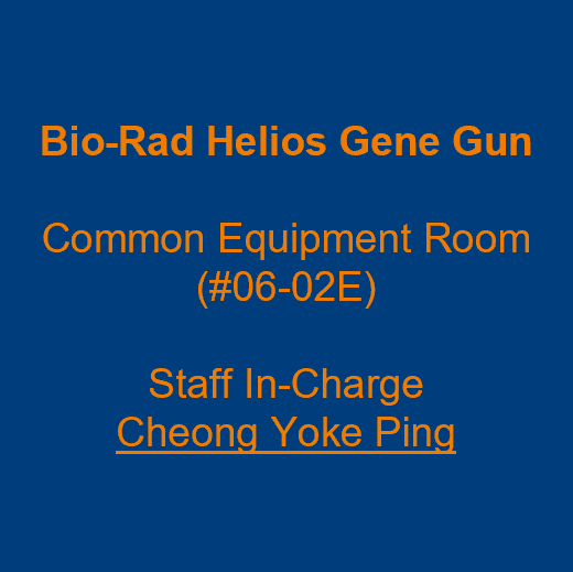 Label - Bio-Rad Helios Gene Gun