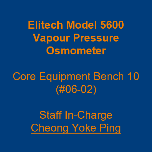 Label - Elitech Model 5600 Vapour Pressure Osmometer