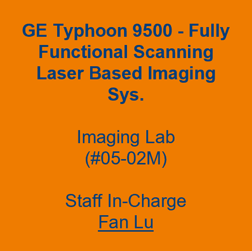 Label - GE Typhoon Fully Functional Scanning Laser Based Imaging Sys