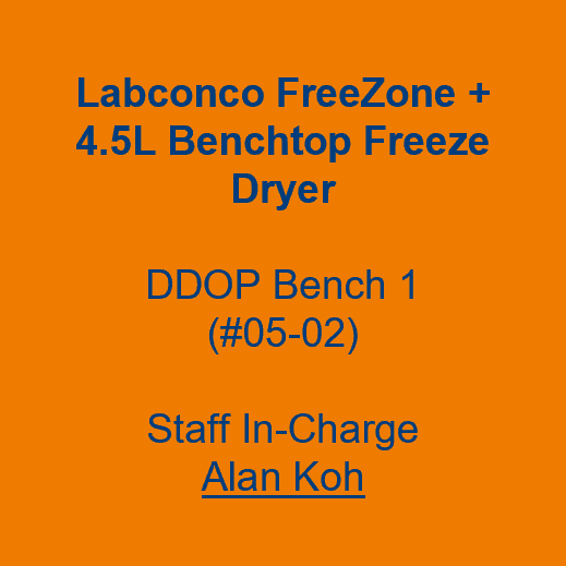 Label - Labconco FreeZone 4.5L Benchtop Freeze Dryer