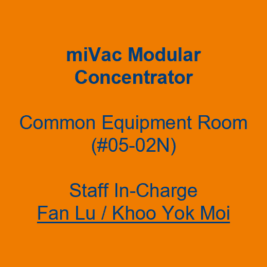 Label - miVac Concentrator