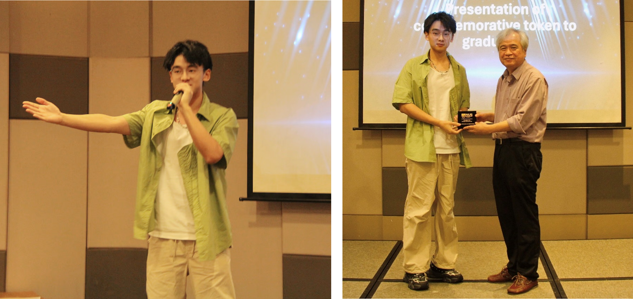 Liu Zihao performing at year-end celebration