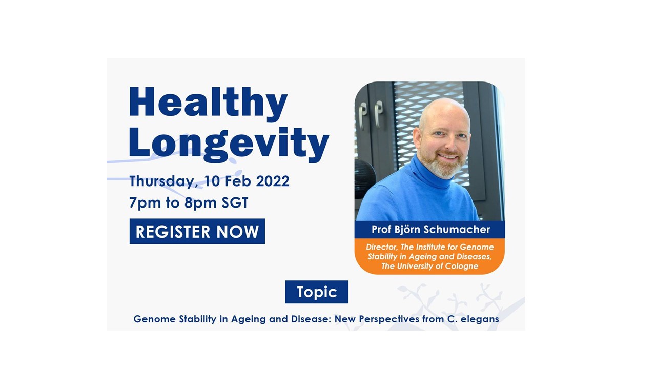Brian Kennedy’s Healthy Longevity Series – Genome Stability in Ageing and Disease : New Perspectives from C. elegans