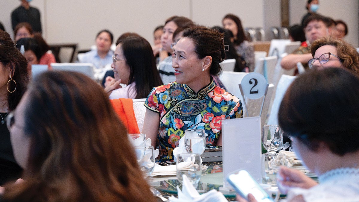 Dr Zhou attending the Master of Nursing programme 20th anniversary celebrations.