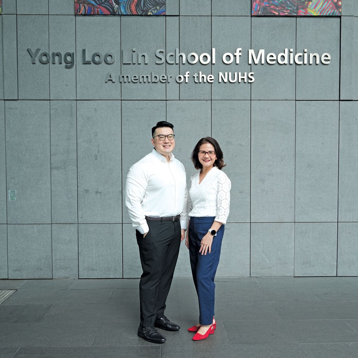 Dr Tan (left) with Dr Lim (right) at MD6.