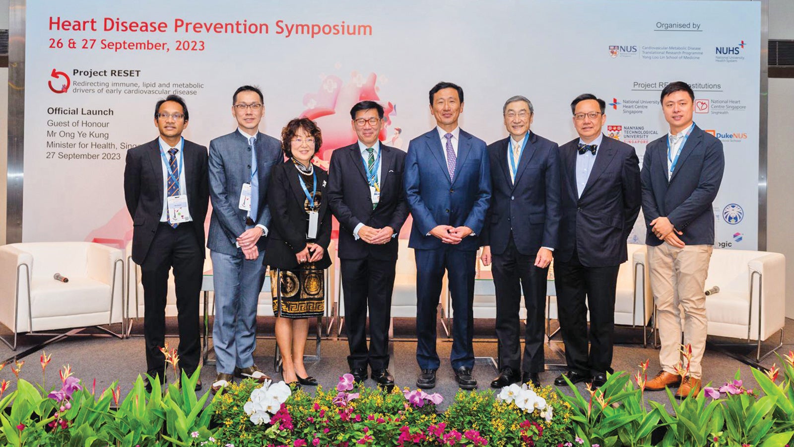 Prof Wang (third from left) at the official launch of Project RESET.