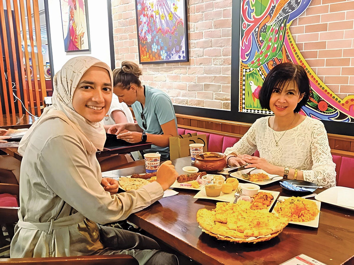 Lubna (left) and Dr Yobas (right).