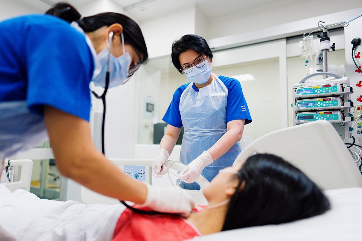 Cindy Chua at work at NUHS.