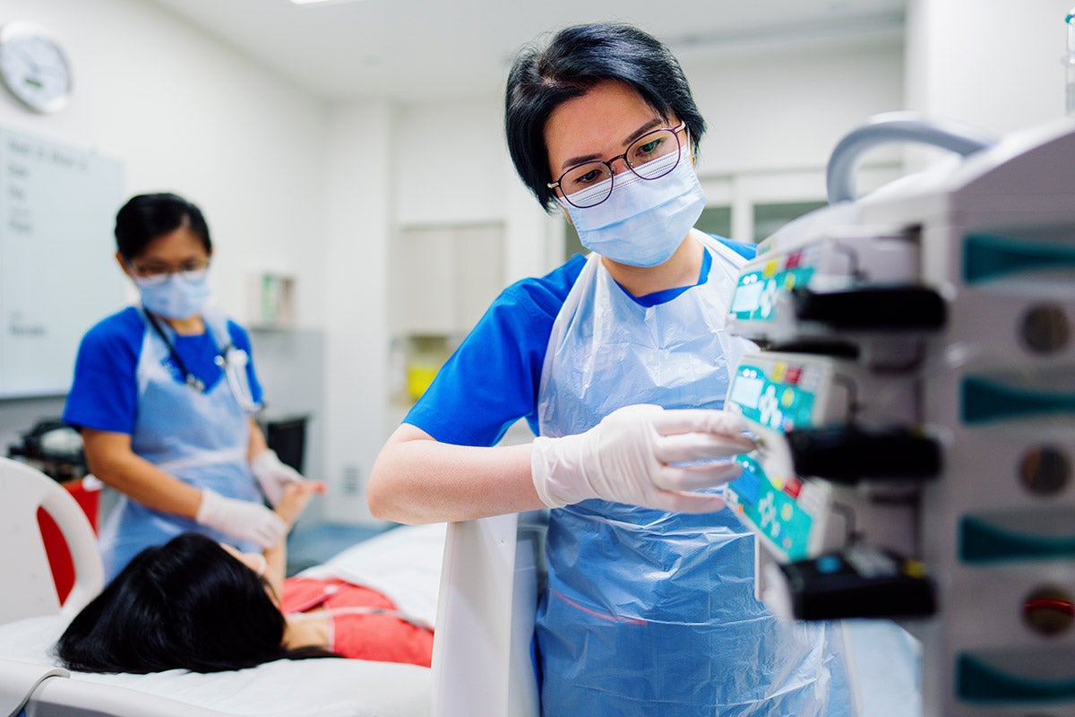 Cindy at NUHS with smart pump.