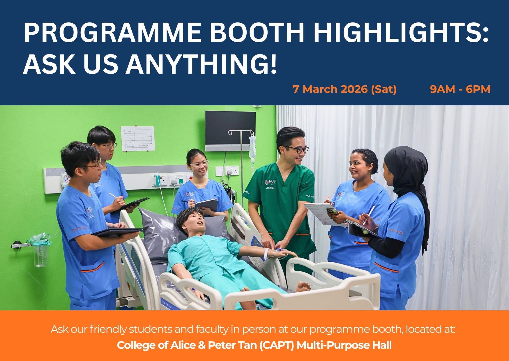 Start Your Nursing Journey at our Programme Booth