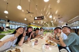 Letting our HK Poly U friends experience hall life and try hall dinner at King Edward Hall