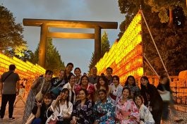 student buddy bring us to night festival Tokyo