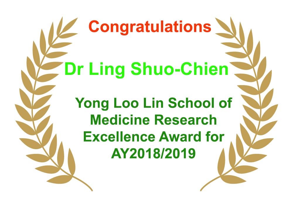 Yong Loo Lin School of Medicine Research Excellence Award for AY2018/2019