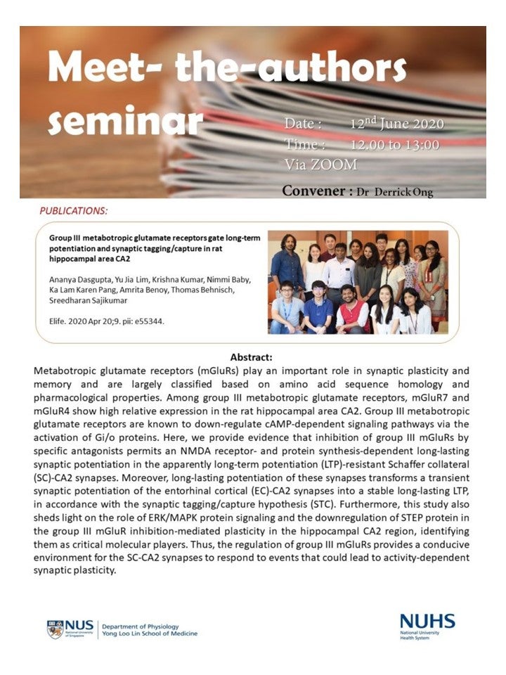 Meet-the-Authors Seminar 12 June 2020