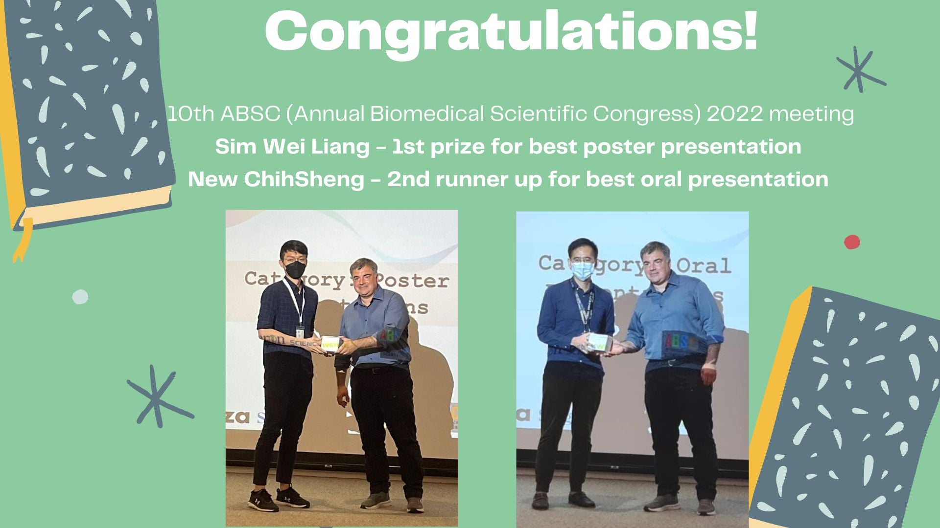 Congratulations to the 10th ABSC (Annual Biomedical Scientific Congress) 2022 meeting winners!