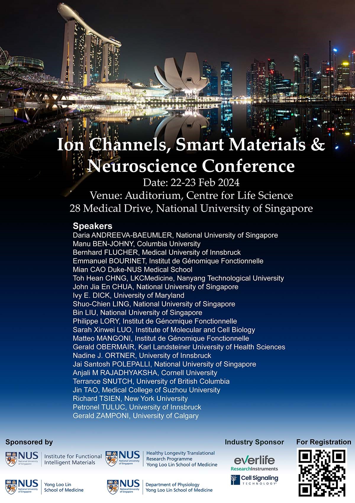 Ion Channels, Smart Materials & Neuroscience Conference, 2223 Feb 2024