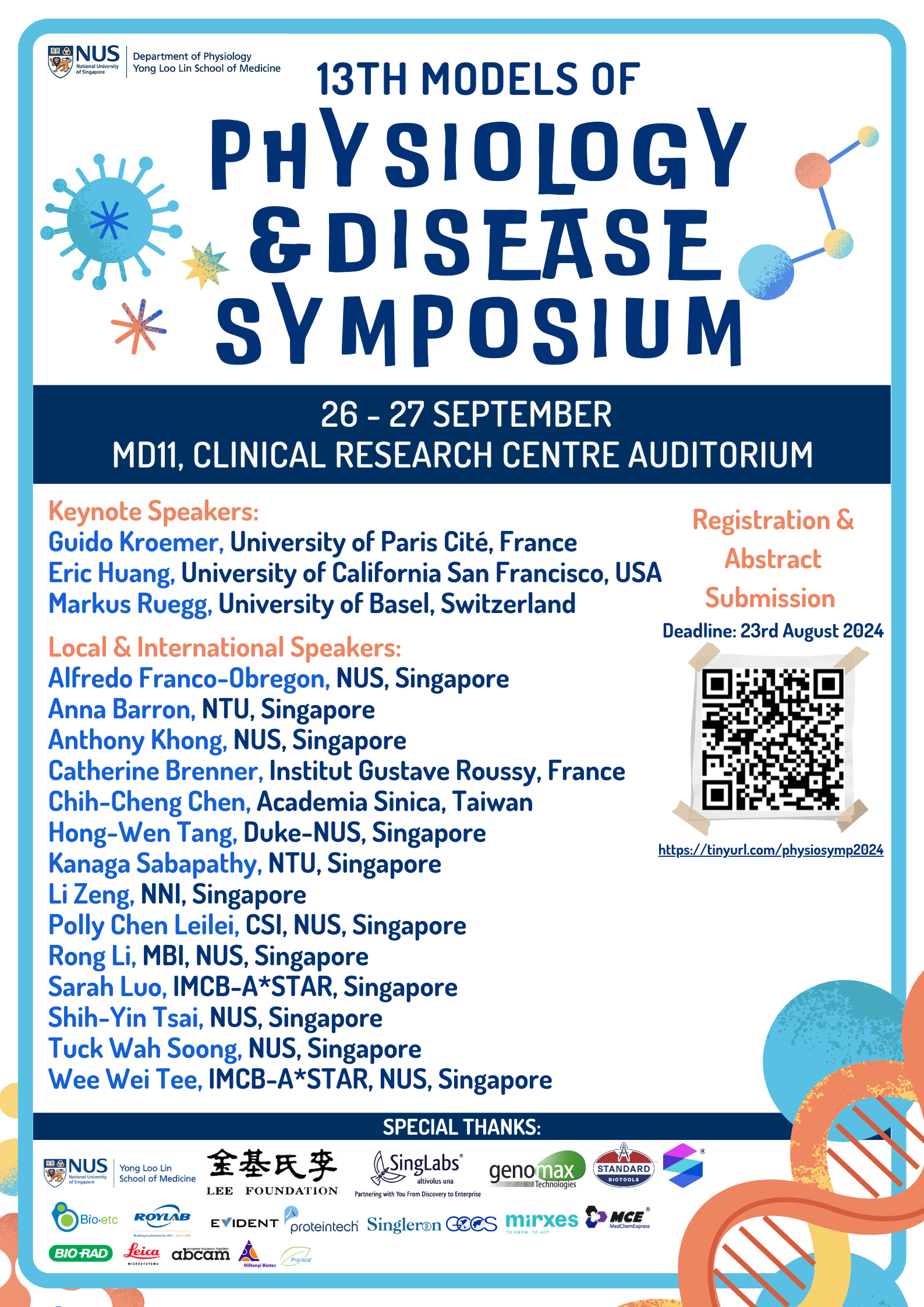 13th Models of Physiology and Disease Symposium