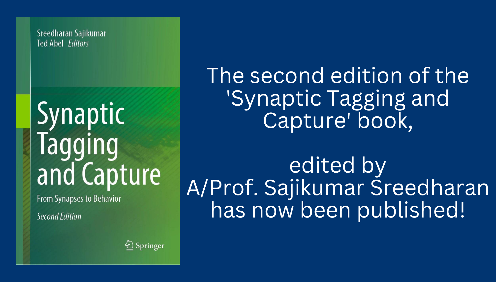 Second edition of the ‘Synaptic Tagging and Capture’ book is out now!