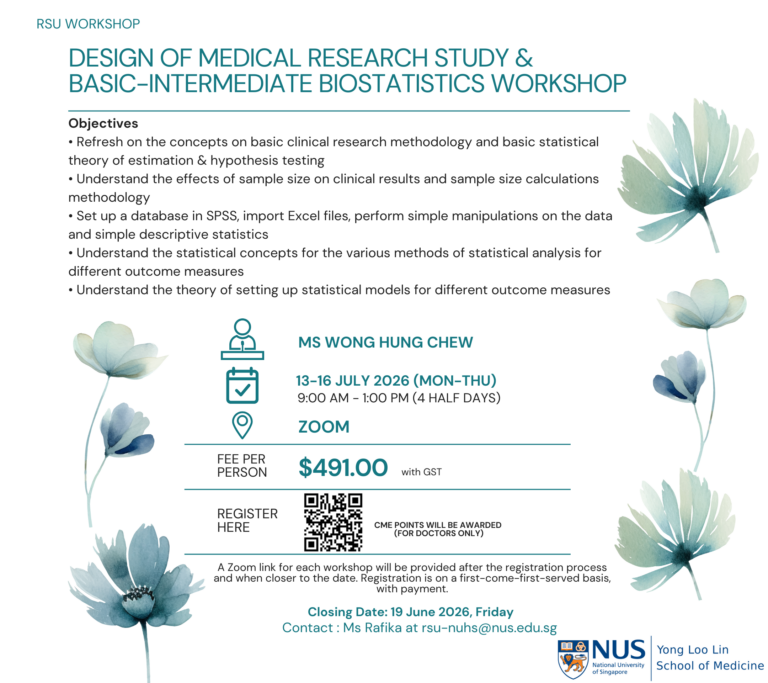 Design of Medical Research Study & Basic Intermediate [SPSS] - NUHS ...