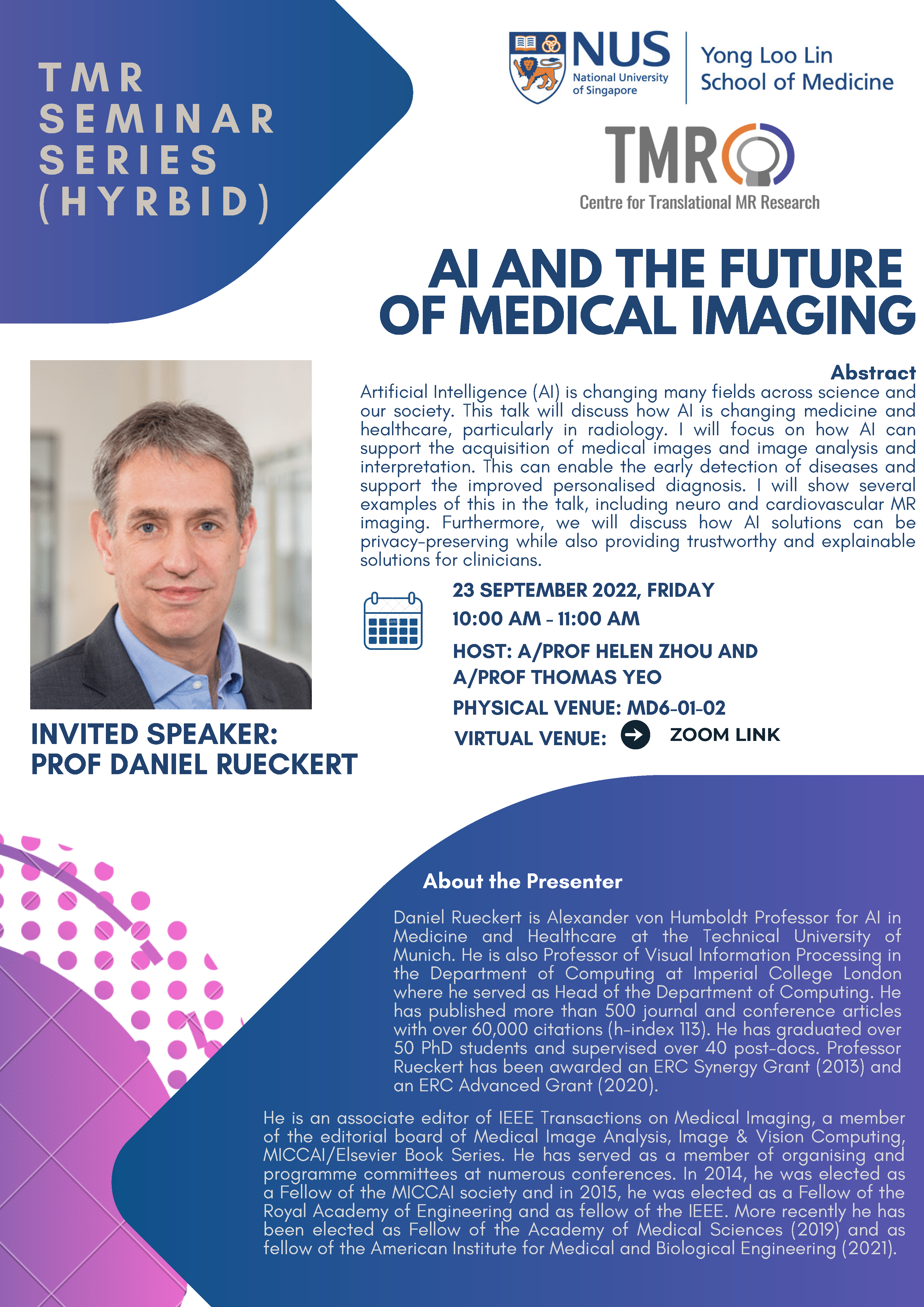 TMR SEMINAR - AI and the future of Medical Imaging