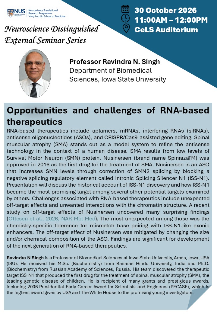 Distinguished Seminar Series poster