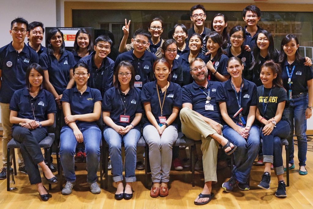 Dr Loo (first row, third from left) with faculty members and students from MSc Audiology, after a hearing screening outreach event at Yong Siew Toh Conservatory of Music, NUS.