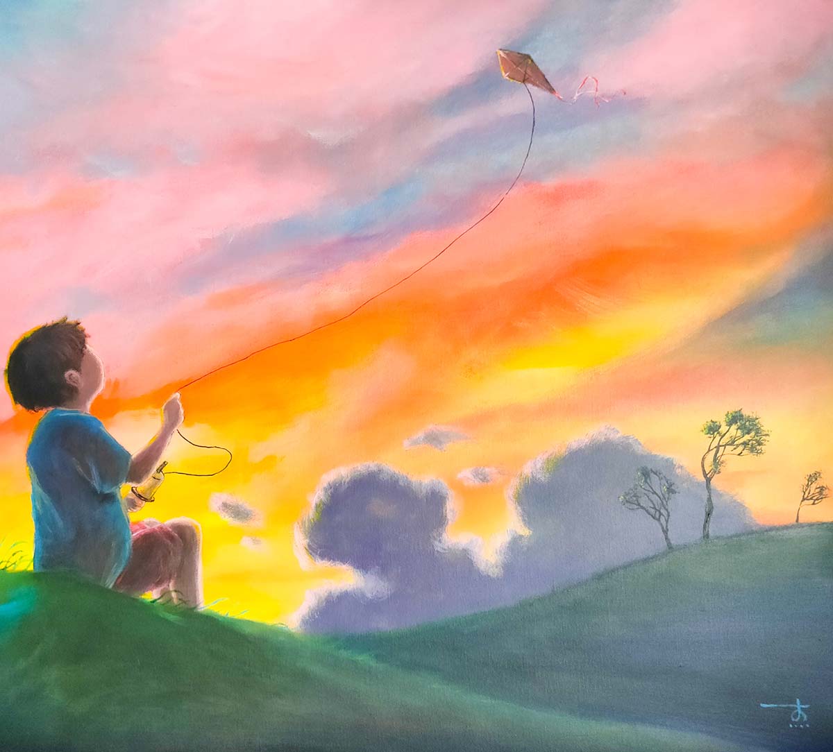 Painting - Dreams take flight.