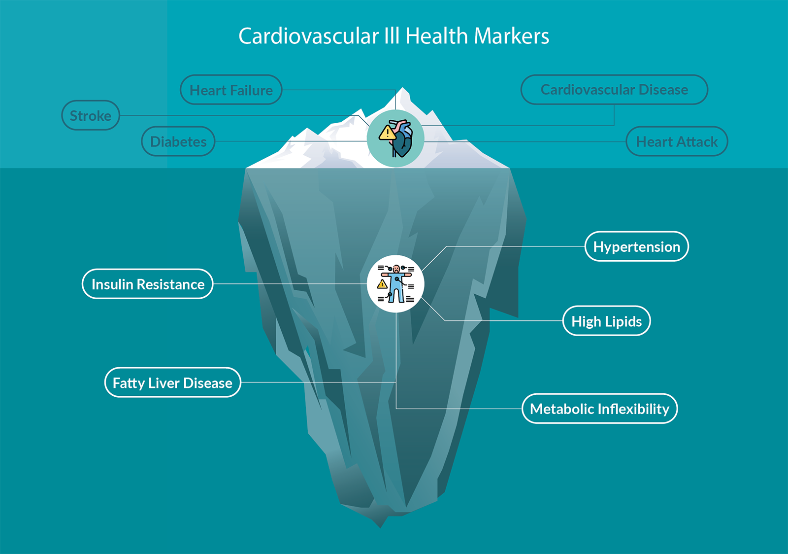 Iceberg of Cardiovascular Ill Health Markers