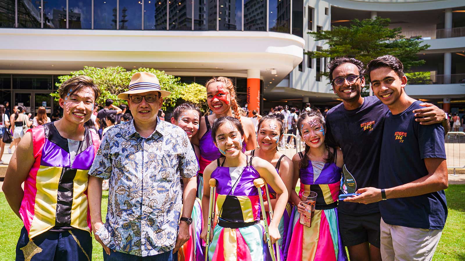 Students with Prof Chong at MedNurse RAG Performance 2022