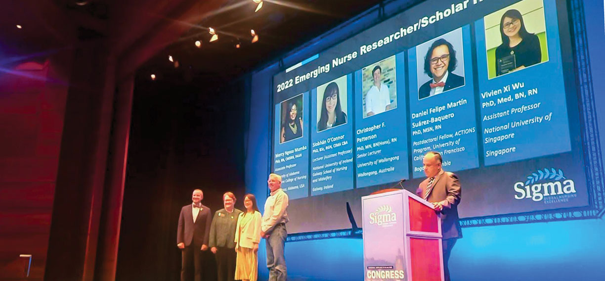 Wide angle photo of 2022 Emerging Nurse Researcher/Scholar Award event.