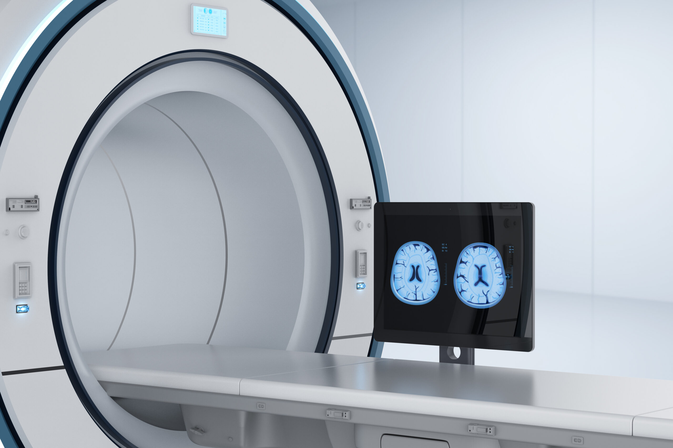 monitor with mri scan