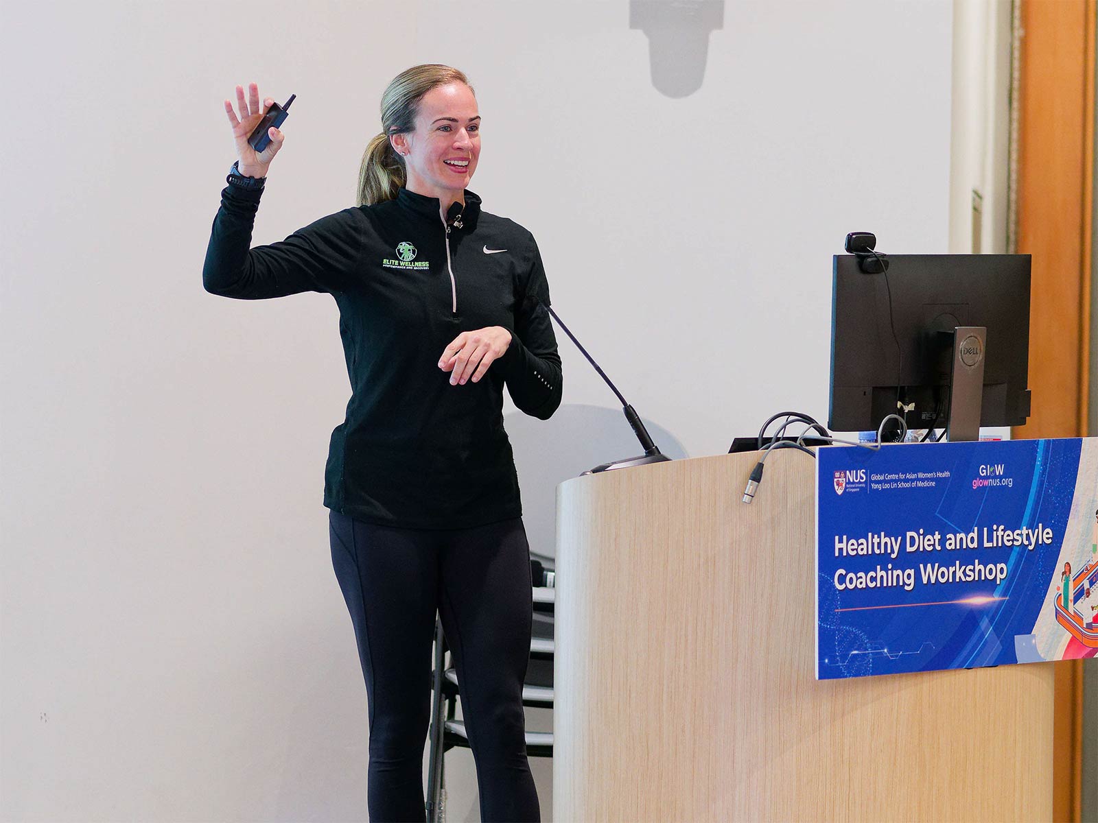 Ms Mckenna Smet, Certified Strength and Conditioning Specialist, US, shared about the use of novel technology to understand and promote physical activity, as well as the impact of food consumption and exercise.