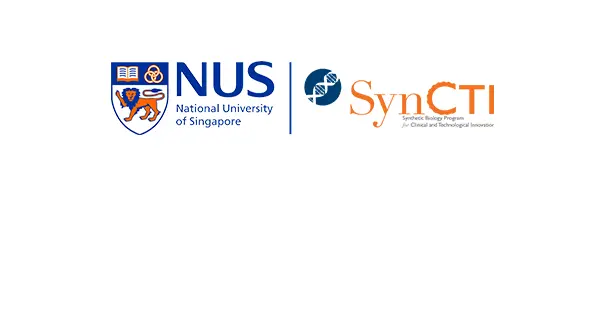 Logos for NUS and the Synthetic Biology Research Programme, SynCTI