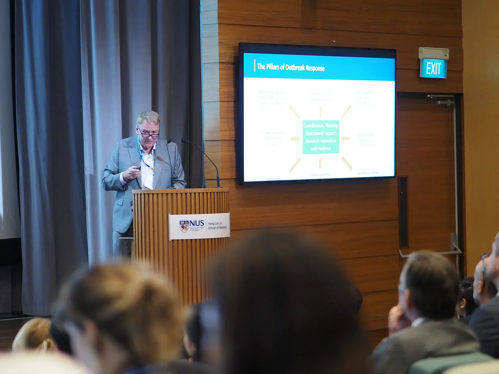 Professor Dale Fisher giving an address at the launch of the Centre.