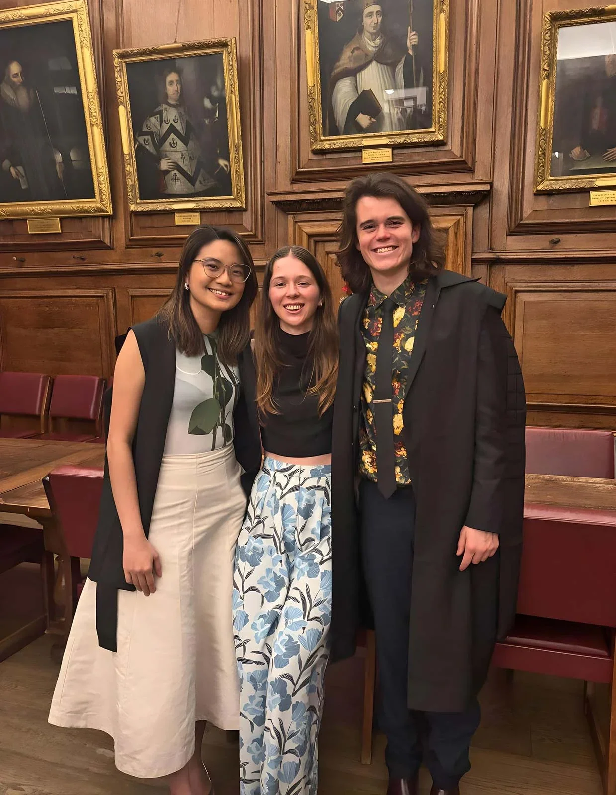 Group photo of Ann-Hui with fellow Rhodes Scholars at Brasenose College.