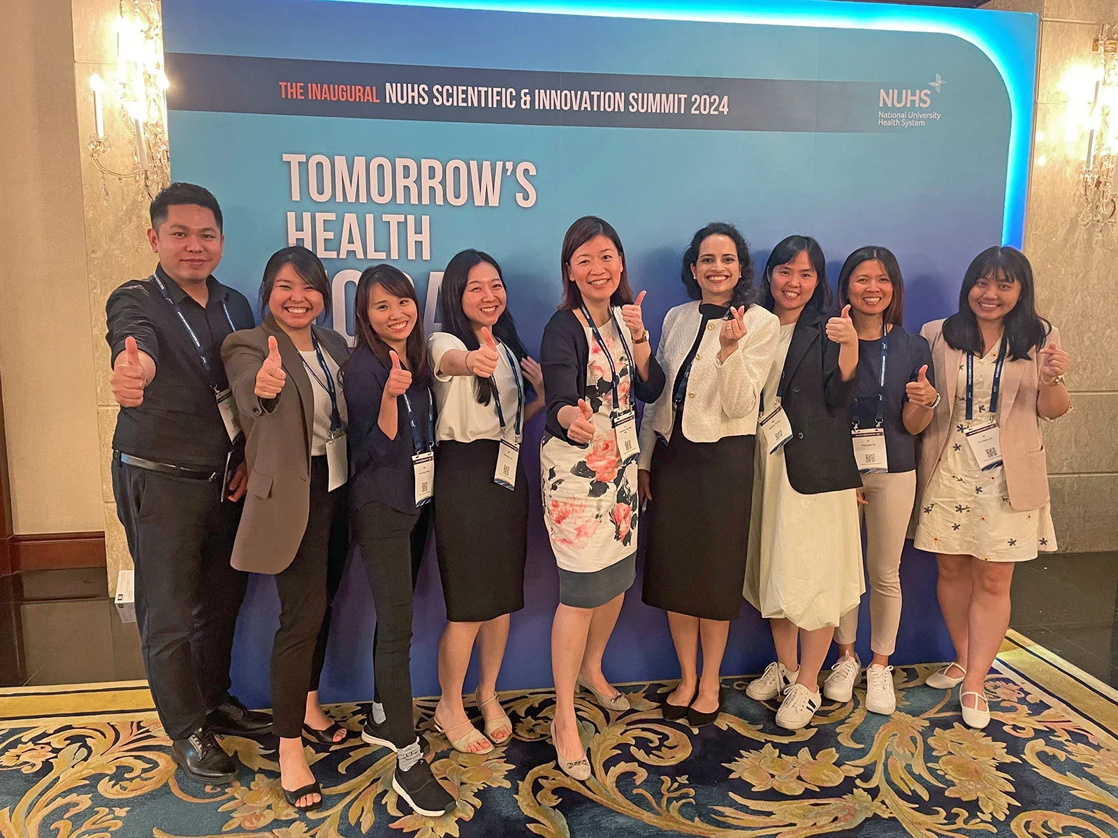 The team at the NUHS Scientific & Innovative Summit 2024.