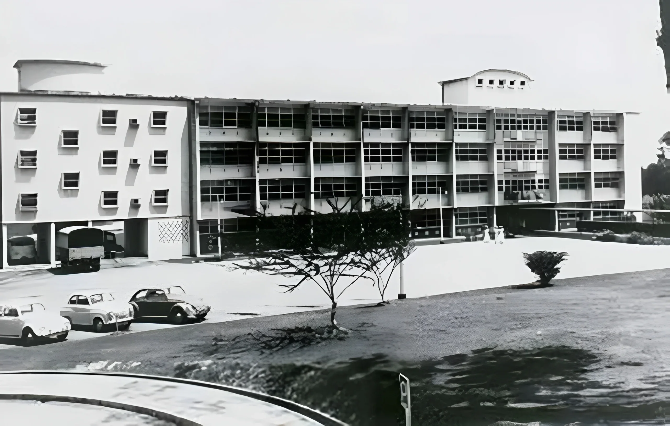 Monochromatic photo. Toa Payoh Hospital.