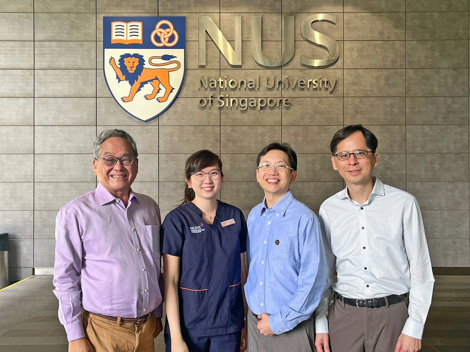 Prof Christopher Chen, Dr Sim Ming Ann, Asst Prof Tham Yih Chung, Prof Cheng Ching Yu.